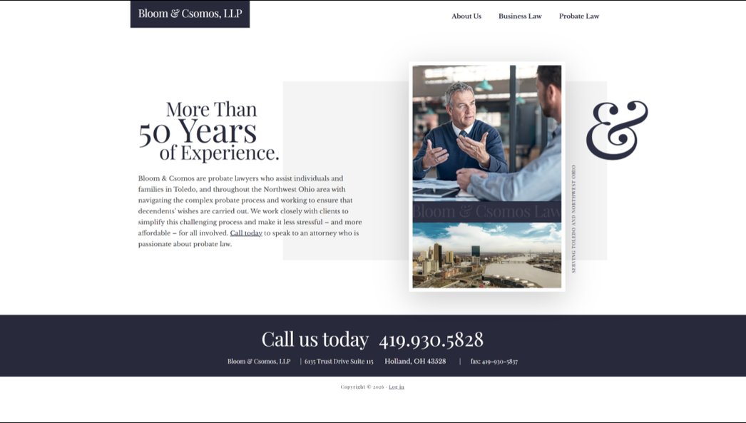 Law office website - desktop version