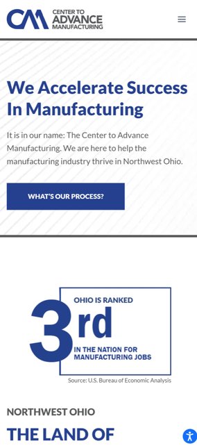 Organization website - mobile version
