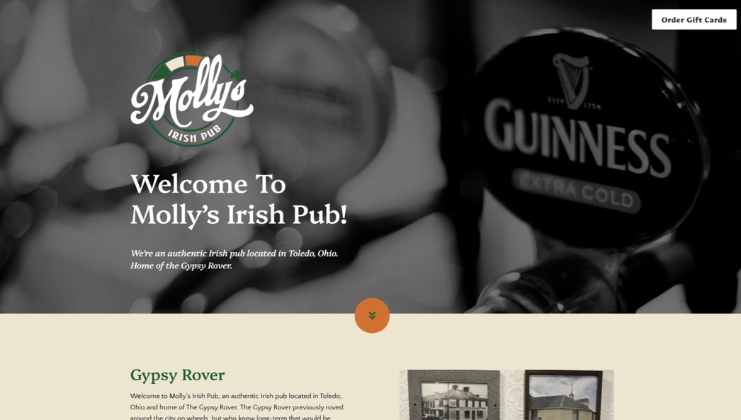 Restaurant website - desktop version